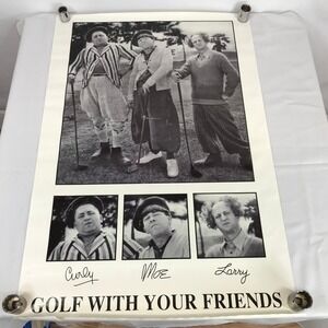 The Three Stooges Golf With Your Friends Poster Moe Curly Larry 1995 Sony